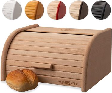 Бротоксина з бука, 32x25x16 см, з роликовим кришкою, ручна робота, натуральне дерево