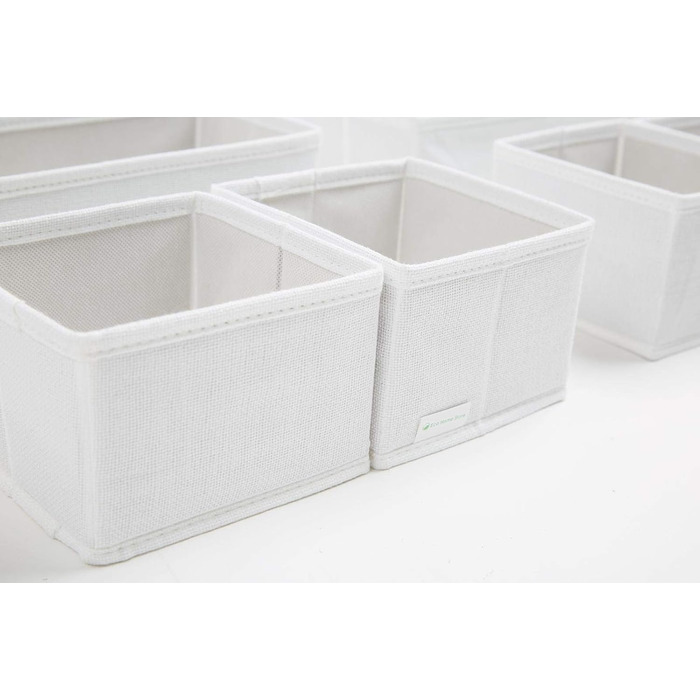 Large Drawer Organization System 12-Piece Set of White Boxes Storage Organizer Drawer Cabinet Organizer Storage Box Closet Organizer (White/Opulent Garden, 4=28x28x10cm, 6=28x14x10cm, 2=14x14x10cm)