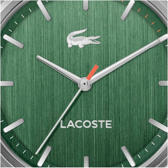 Годинник Lacoste Lisbon чоловічий кварцовий з браслетом з нержавіючої сталі (срібний, сітчастий/ланцюговий/шкіряний)