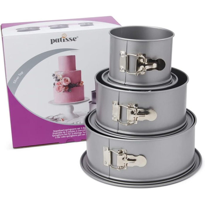 Набір форм для випічки тортів Patisse, 3 яруси