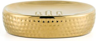 Набір дозатора мила Gold, 3 шт. Керамічний аксесуар для ванної кімнати: дозатор мила, мильниця та стакан для зубних щіток, розкішний дизайн для ванної та гостьового WC