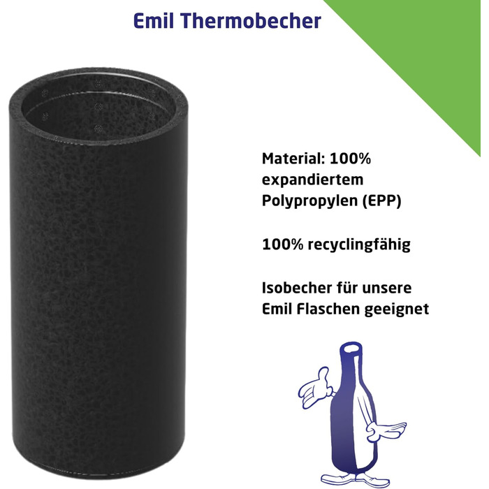 Emil Trinkflasche (drinking bottle) made of glass for girls & boys, insulated glass bottle for school, leisure, sports: Children & Parents Deer, 0.4l