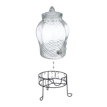 Relaxdays Drink Dispenser with Stand, 8 L