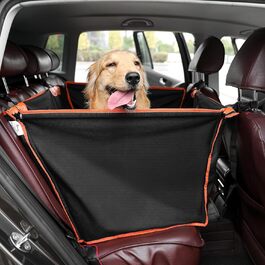 Pecute Dog Car Seat - Reinforced & Secure Dog Seat for Medium & Large Dogs - Adjustable Straps & Stable Car Dog Crate for Rear Seat (L)