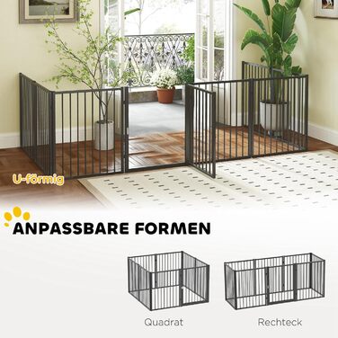 Вольєр для собак PawHut 76 см, сталевий, чорний, 240 x 120 x 76 см, 240л