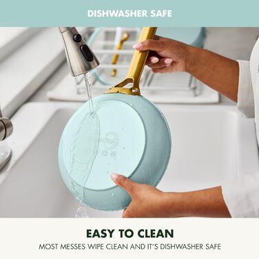 GreenPan Reserve Pro сковорода з антипригарним покриттям, 20.3 см, кераміка, без PFAS, нержавіюча сталь, для плити та духовки, блакитний колір