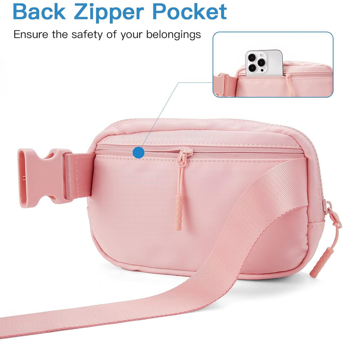 Жіноча/Чоловіча поясна сумка Telena, поясна сумка на стегно, спортивна сумка, сумка через плече, кросбоді, з регульованим ремінцем, бежева (A-rosa)