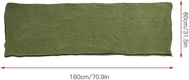 MAGT спальник для кемпінгу 180x80 см, теплий, зносостійкий, портативний, для дорослих і дітей, зелений