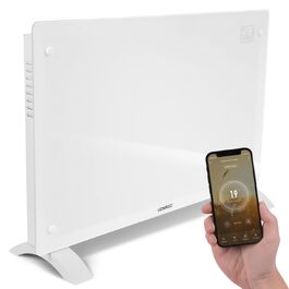 Електричний конвектор Vonroc 2000W — енергоощадний обігрівач для приміщень до 24 м², білий