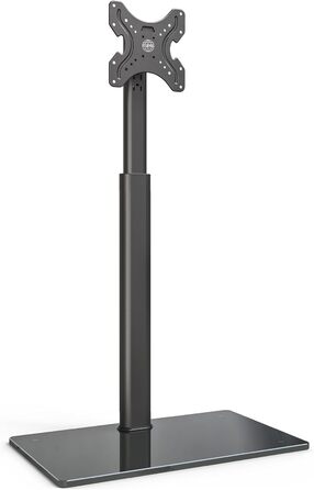 FITUEYES Adjustable TV Stand - Swivel & Tilt Floor Stand for 19-42 inch Flat & Curved TVs (up to 35kg, VESA 200x200) - White/Black