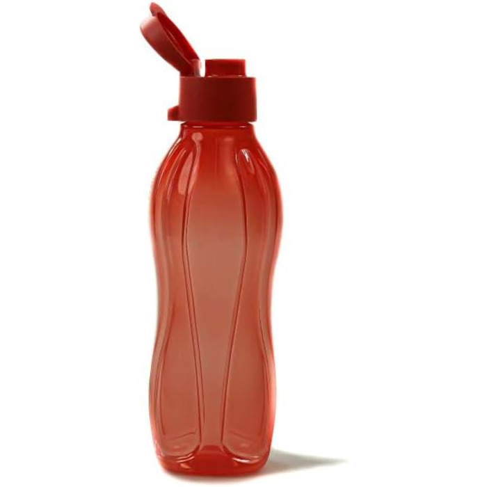 Tupperware To Go Eco 1000ml Eco Easy Flip Top Drinking Bottle EcoEasy XL 1 Liter (Pastel Orange)