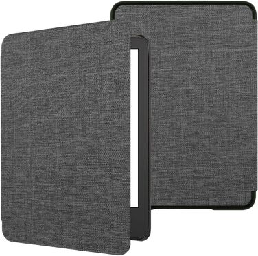 Чохол TOKILO для Kindle 6' E-Reader (11-те покоління 2024/2022), м'яке PU-шкіряне покриття з автоматичним увімкненням/вимиканням, не сумісний з iPad/Kobo/Tolino/Pocketbook/Sony E-Book Reader, темно-синій (сірий).