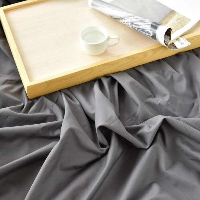 GREEN MARK Textiles 2-Pack Classic Fitted Sheets Bed Sheet 100% Cotton without Elastic Various Sizes and Colors Size: 150x250 cm, anthracite grey