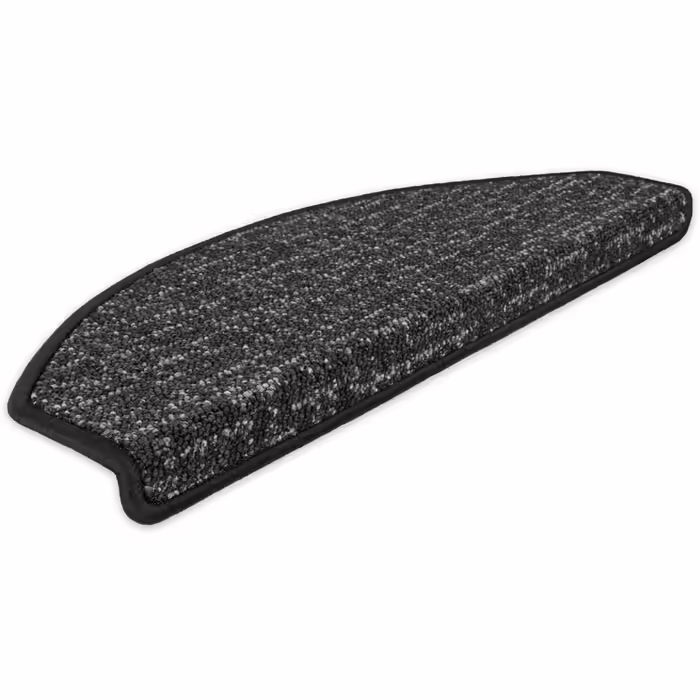 Kettelservice-Metzker Stair Treads, Stair Carpet Sonata, Half-Round, Anthracite, 16 Pieces