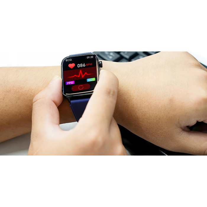 Смарт-годинник Bartomtime eTech58PRO Kardiowatch, унісекс, чорний