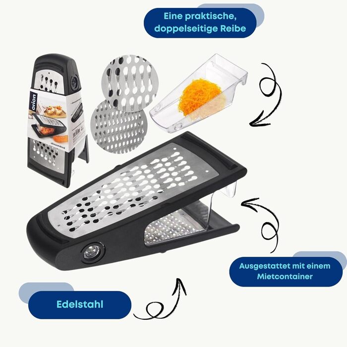 Тёрка кухонная с контейнером, 4 см