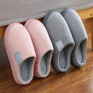 Теплі плюшеві тапочки для дому - унісекс, зимові, з антиковзким покриттям. Розмір 41/42 EU, колір рожевий