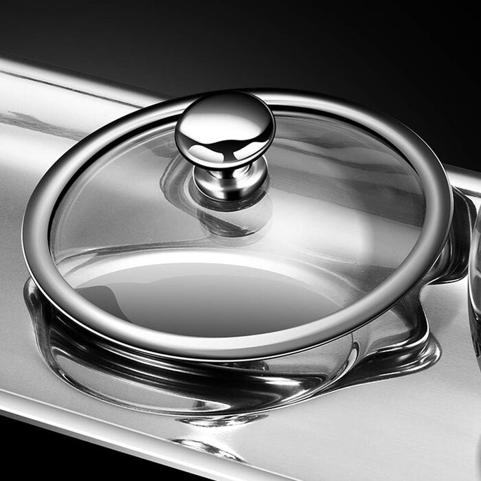 Набір для цукру, солі та перцю з нержавіючої сталі, з кришкою та ложкою | Zuckerdose