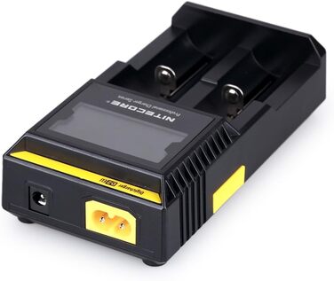 NiteCore D2 EU - Інтелектуальний зарядний пристрій для акумуляторів з LCD дисплеєм (18650, 18350, 26650, AAA, AA, CR123A)