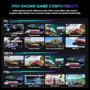 PXN V10 Ultra Gaming Руль для ПК, PS4, Xbox з Direct-Drive та педалями, 270°