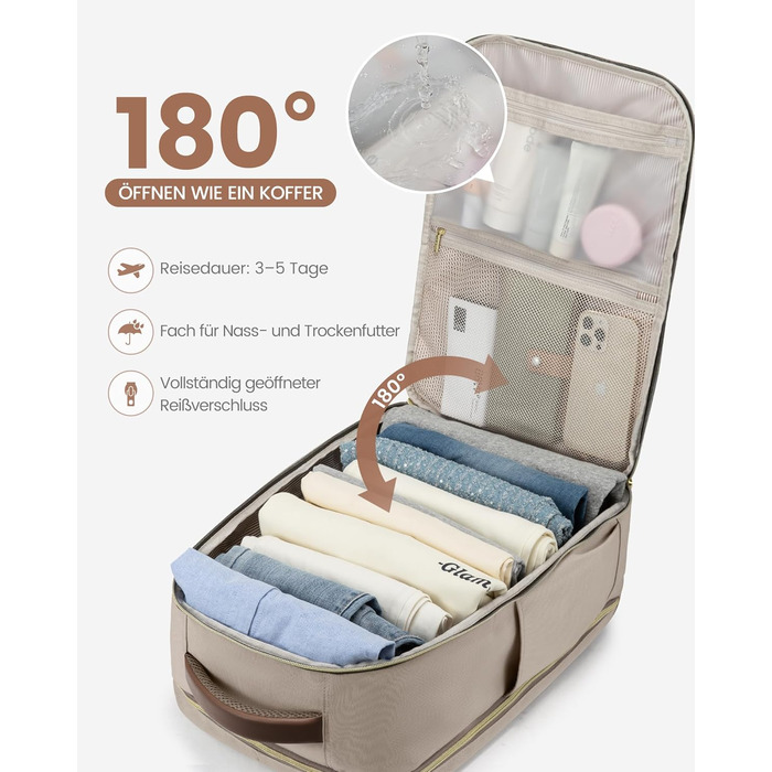 LOVEVOOK Рюкзак ручної поклажі, 40L, для ноутбука 17