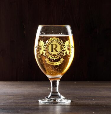 Пивний келих CROWNLY CRYSTAL® з гравіюванням для чоловіків (S) - оригінальний подарунок татові, дідусю, другу на день народження