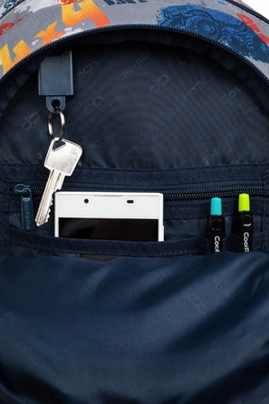 Багатовідсінковий шкільний рюкзак CoolPack, чорний, багатоколірний, 21 л