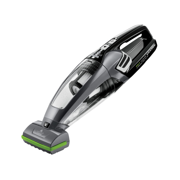Bissell Pet Hair Eraser 2278N: Акумуляторний ручний пилосос для шерсті тварин, чорно-титановий. Для килимів, меблів, авто. 14.4V, 68dB