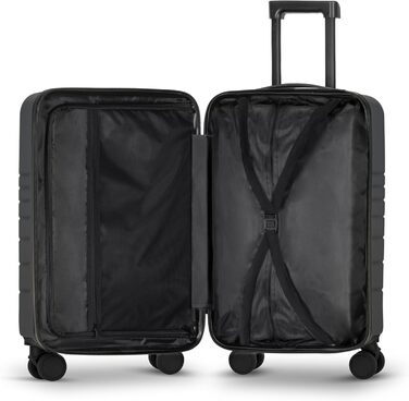 Валіза ETERNITIVE з ABS пластику, Rollkoffer, Reisetrolley, з подвійними колесами 360°, з TSA-замком, ручна поклажа (S + L), графітовий колір (набір 2 шт.)