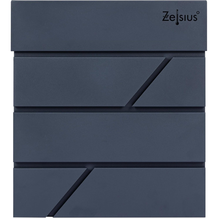 Поштова скринька Zelsius з газетницею, антрацит RAL 7016, з плавним закриттям | Настінна або стійкова установка