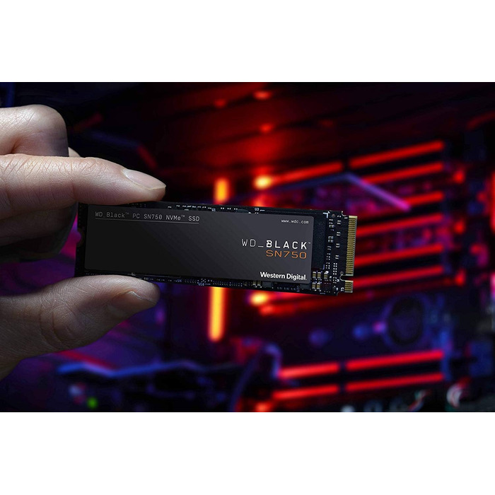 SSD накопичувач WD Black SN750 1TB NVMe PCIe Gen3 - ігровий, чорний
