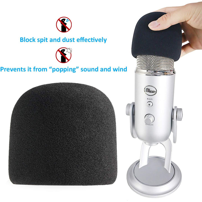 Підставка для мікрофона SUNMON для Blue Yeti - міцна, 360° обертання, металева кріплення, універсальна для HyperX QuadCast 2, Fifin AM8, Seiren Mini V3, MV7, з поролоном