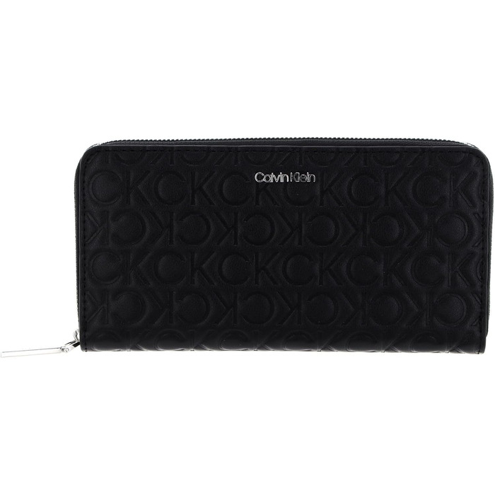 Гаманець Calvin Klein CK Must Zip з тисненням, чорний
