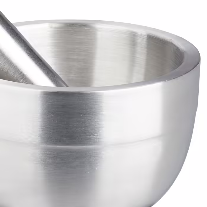 Relaxdays Mortar and Pestle, Stainless Steel