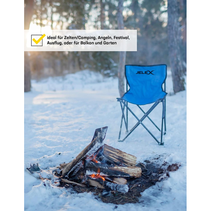 Складний туристичний стілець JELEX Expedition з підлокітниками та тримачем для напоїв, чорний