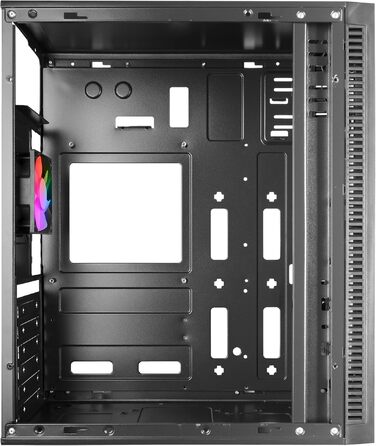 Ігровий корпус Mars Gaming MC-Blaze ATX Mid-Tower, RGB підсвітка, 80мм FRGB вентилятор, бічне вікно, чорний