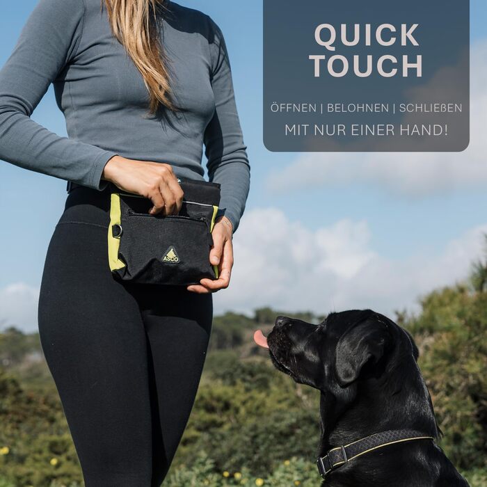 Сумка для ласощів для собак ASCO Leckerlitasche - зручна та велика сумка для тренувань з великою внутрішньою кишенею, блакитна