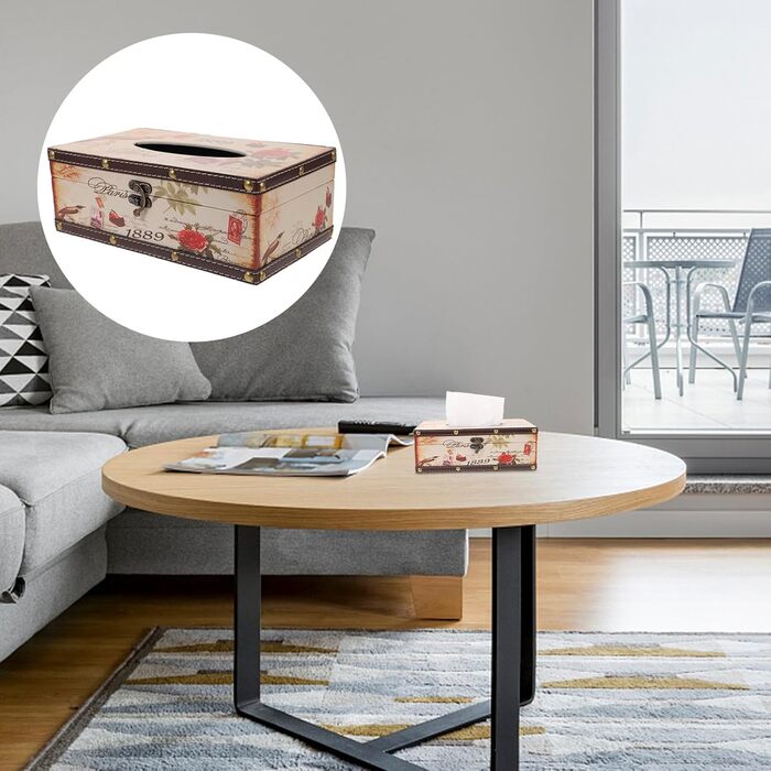 Вінтажна коробка для серветок, органайзер для тканинних серветок, тримач для серветок - стильна модель для дому, офісу, ванної кімнати