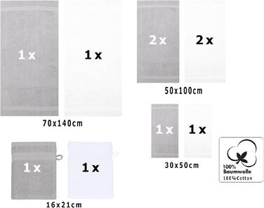 Набір рушників Betz 10 штук Premium 100% бавовна: 2 великі, 4 середні, 2 гостьові, 2 рукавички. Кольори: антрацит & сріблястий сірий