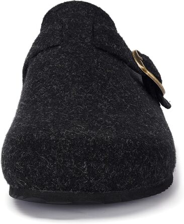 Тапочки халатні жіночі Dokela зимові, замшеві, з підкладкою, чоловічі, з корковим устілком, теплі, чорні, 42 EU
