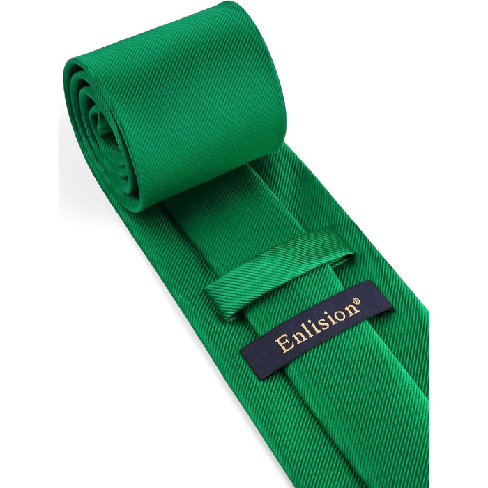 Краватка та нагрудний платок Enlision Solide - однотонні, різні кольори (D2 Зелений 3)