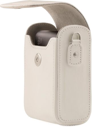 Чохол для камери MegaGear Panasonic Lumix DC-ZS70/LX10/ZS60/ZS100/LX15/TZ95/TZ90/TZ80/TZ100 шкіряний з ременем (білий)