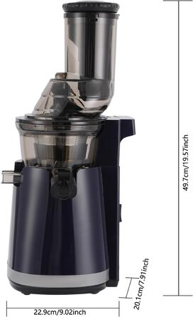 Juicer Slow Juicer, 250W Compact Electric Juicer 800 ml Juice Press for Vegetables and Fruits