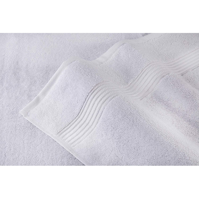 Набір махрових рушників American Bath Towels з 100% бавовни, білі, 6 предметів (2 великих банних, 2 для рук, 2 для обличчя), ультрам'які та гігроскопічні