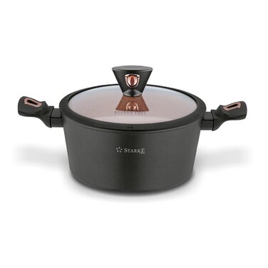 Набір каструль та сковорідок Starke Pro Dark Copper (10 предметів) для індукційних та газових плит