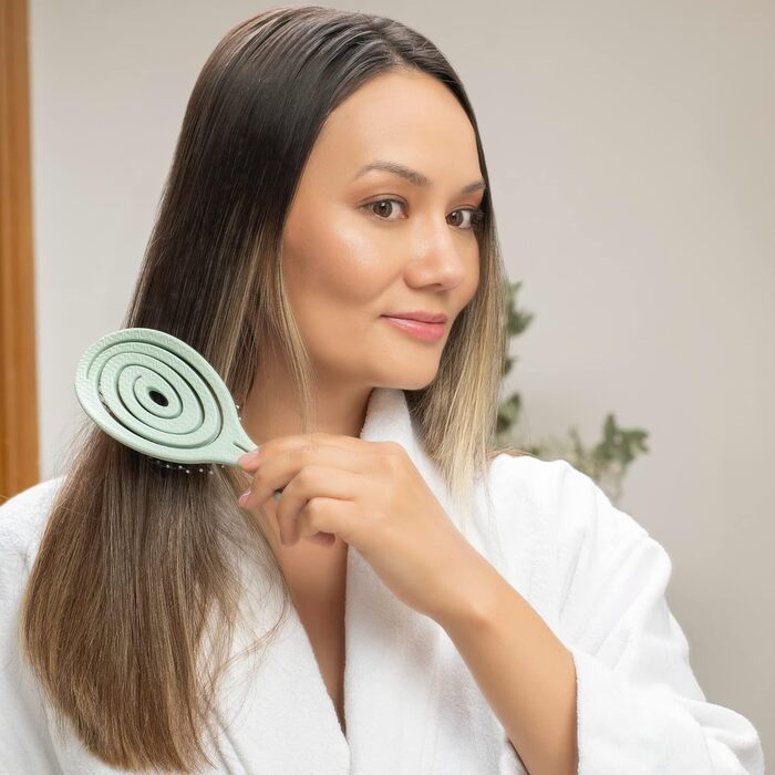 Гребінець для волосся Ninabella без пошкоджень - для жінок та чоловіків - розпушувач для кучерявого та довгого волосся - гребінець для волосся - зелений, стандартний м'ятний