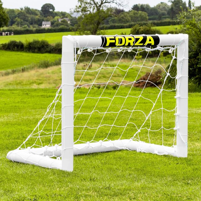 Ворота для футболу Forza Garten [9 розмірів] | Міцні уPVC ворота для дітей та дорослих, стійкі до погодних умов, з замком (0,9м x 0,8м, міні-футбольні ворота)