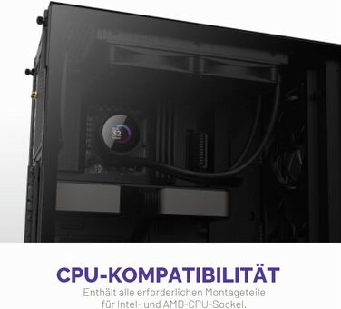 Рідинне охолодження процесора NZXT Kraken 280 RGB, 280мм, з LCD-дисплеєм, чорний
