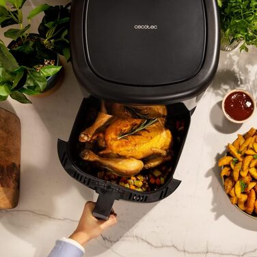 Фритюрниця без олії Cecotec Cecofry Bombastik 6000, 6 л, 1700 Вт, PerfectCook, 12 режимів, чорна