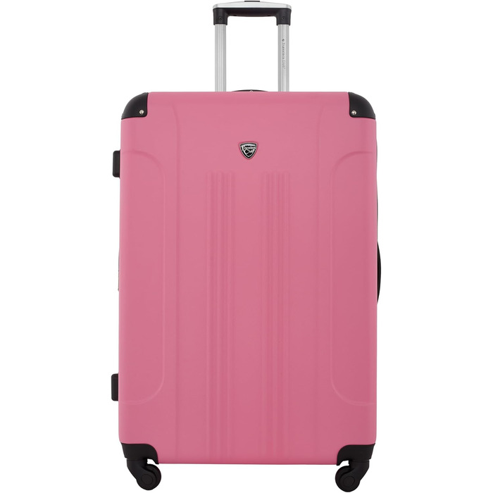 Валіза Travelers Club Chicago Hardside Розширювана Спіннер 20' Carry-On (Набір з 5 шт, Рожевий)